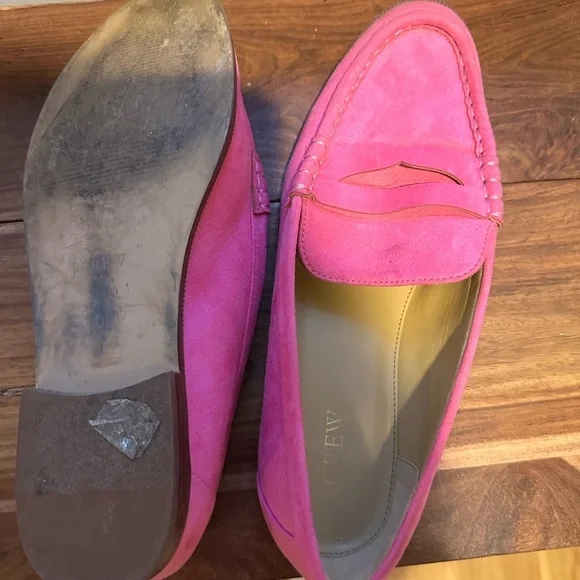 Jcrew Pink Suede Loafers - Picture 4 of 4